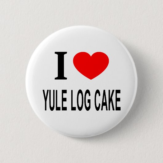 I ❤️ WEIHNACHTEN LOG CAKE I LIEBE WEIHNACHTEN LOG BUTTON (Vorderseite)