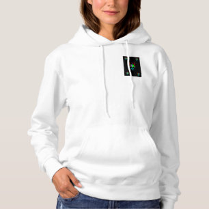 I weißer Hoodie der Liebe-Kunst-Frauen Zip