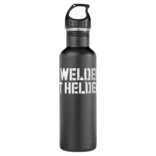 I Welded It Helded Welder Gif Edelstahlflasche (Vorderseite)