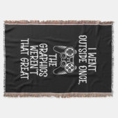 I Went Outside - Funny Gamer Decke (Vorderseite)