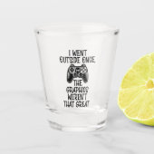 I Went Outside - Funny Gamer Schnapsglas (Vorderseite)