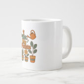 I Wet My Plants – Retro 70s Stripes Jumbo-Tasse (Vorderseite Rechts)