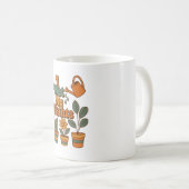 I Wet My Plants – Retro 70s Stripes Kaffeetasse (VorderseiteRechts)