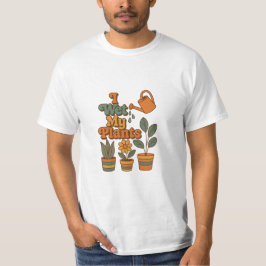 I Wet My Plants – Retro 70s Stripes T-Shirt