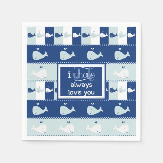 I Whale Always Liebe You Napkins Serviette (Vorderseite)