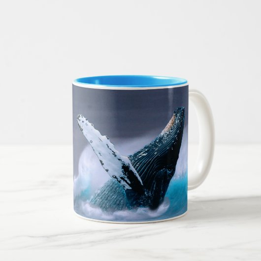 I Whale Immer Liebe Sie brechen Wale Tasse (VorderseiteRechts)