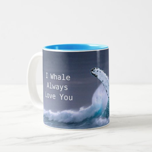 I Whale Immer Liebe Sie brechen Wale Tasse (Vorderseite Links)