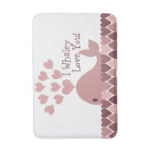 I Whaley Liebe du rosa Herzen Badematte (Vorderseite Vertikal)