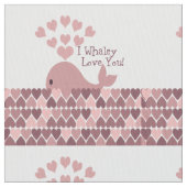 I Whaley Liebe du rosa Herzen Stoff (Nahaufnahme)