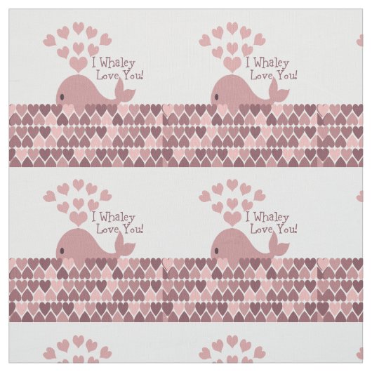 I Whaley Liebe du rosa Herzen Stoff (Muster)