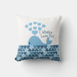 I Whaley Liebe Sie! Blau Kissen