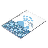 I Whaley Liebe Sie! Blau Notizblock (Linke Seite)