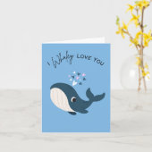 I Whaley Liebe You - Pun Valentine's Day Karte (Gelbe Blume)