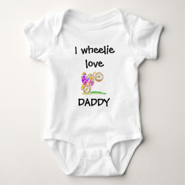 I Wheelie Liebe Daddy Motocross Baby Bodysuit Strampler