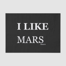 i wie Mars Schokolade Seidenpapier