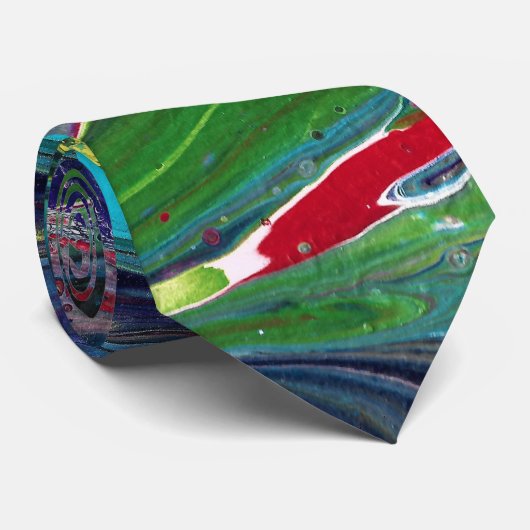 I Will 3 Wild Crazy farbenfrohe Abstrakte Krawatte (Gerollt)