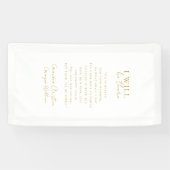 " I will be there" Wedding, Memorial, White, Banner (Horizontal)