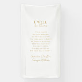 " I will be there" Wedding, Memorial, White, Banner (Vertikal)