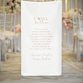 " I will be there" Wedding, Memorial, White, Banner