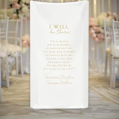 " I will be there" Wedding, Memorial, White, Banner
