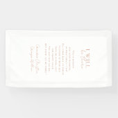 " I will be there" Wedding, Memorial, White, Banner (Horizontal)