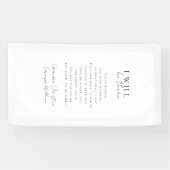 " I will be there" Wedding, Memorial, White, Banner (Horizontal)
