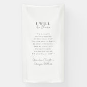 " I will be there" Wedding, Memorial, White, Banner (Vertikal)