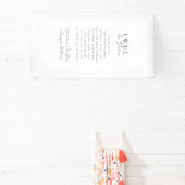 " I will be there" Wedding, Memorial, White, Banner (InSitu)