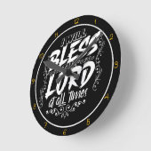 I Will Bless The Lord At All Times Art Runde Wanduhr (Winkel)