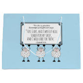 "I Will Care for My Sheep" Gift Bag Große Geschenktüte (Vorderseite)