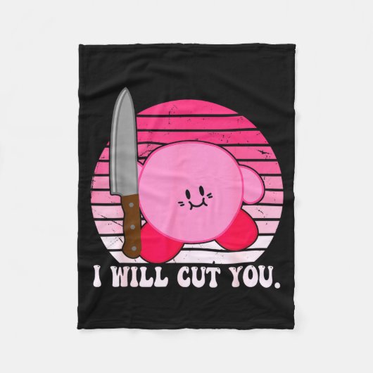 I Will Cut You Funny Quote Fleecedecke (Vorderseite)