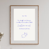 I Will Fear No Evil Psalm 23:4 Christian Poster