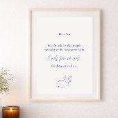 I Will Fear No Evil Psalm 23:4 Christian Poster