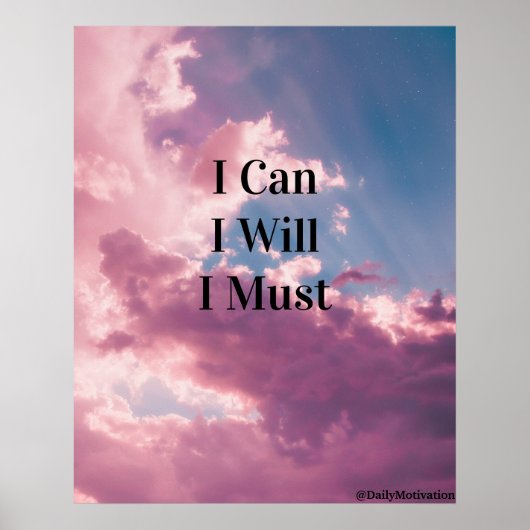 I Will I Can I Must Poster (Vorne)