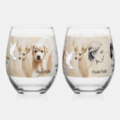 I will not leave you. (Hebrews 13:5) Weinglas Ohne Stiel (Rechts)