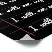 I Will Not Say 6 7 Poster (Ecke)