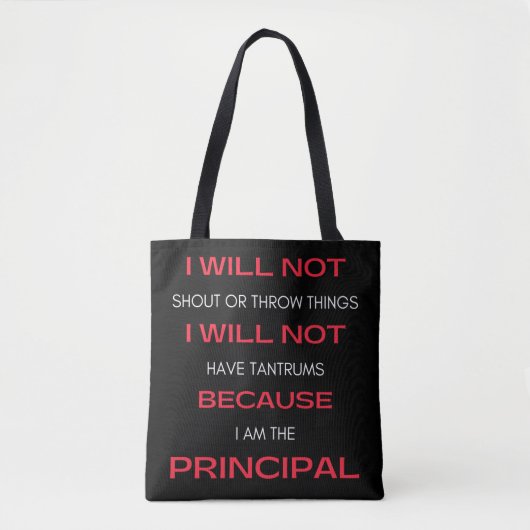 I Will Not Shout Or Throw Things Tasche (Vorderseite)