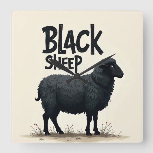 i will Probleme Quadratische Wanduhr (Vorderseite)