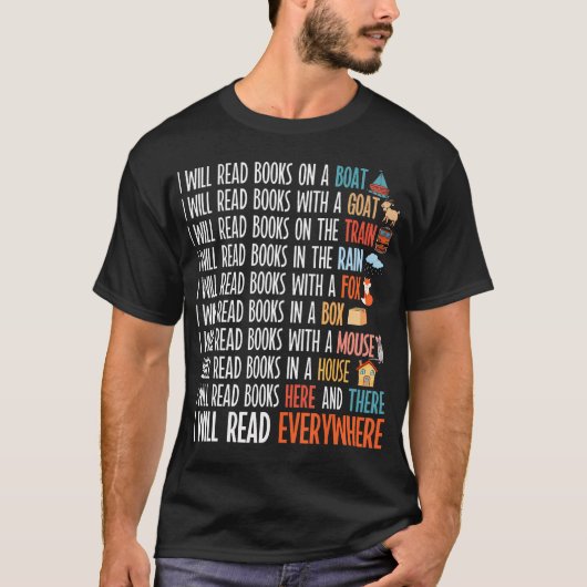 I Will Read Books On A Boat Everywhere Reading Bo T-Shirt (Vorderseite)