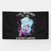 I Will Remember For You Alzheimer's Awareness Banner (Horizontal)