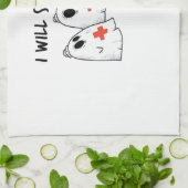 I Will Stab You Ghost Nurse Funny RN Halloween Gho Geschirrtuch (Gefaltet)