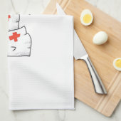 I Will Stab You Ghost Nurse Funny RN Halloween Gho Geschirrtuch (Viertel Falte)