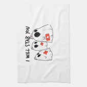 I Will Stab You Ghost Nurse Funny RN Halloween Gho Geschirrtuch (Vertikal)