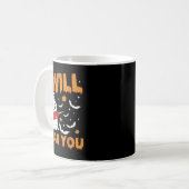 I Will Stab You Ghost Nurse Retro Funny Halloween  Kaffeetasse (Vorderseite Links)