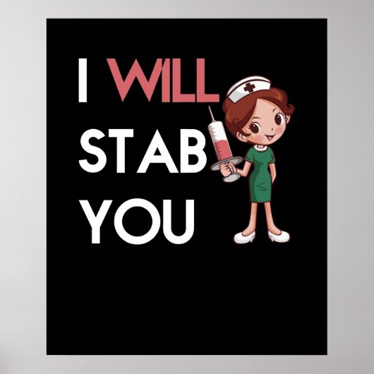 I Will Stab you Poster (Vorne)