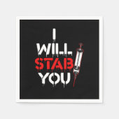 I Will Stab You Syringe Phlebotomist Phlebotomy Bl Serviette (Vorderseite)