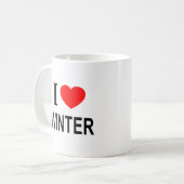 I ❤️ WINTER I LIEBE WINTER I HERZWINTER KAFFEETASSE (Vorderseite Links)