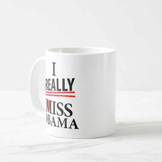 I wirklich Fräulein Obama! Kaffeetasse (Vorderseite Links)