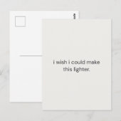 I Wish I Could Make It Lighter – Gentle Support  Postkarte (Vorne/Hinten)