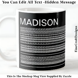 I Wish I Was Crafting & Name Hidden Message 090W Kaffeetasse